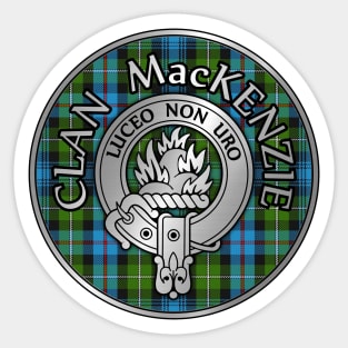 Clan MacKenzie Crest & Tartan Sticker